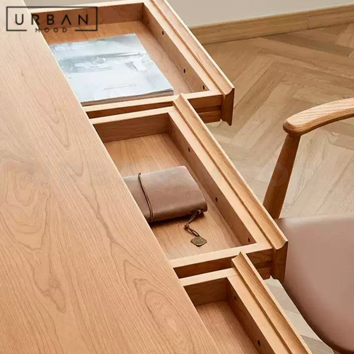 LEFER Modern Solid Wood Study Desk