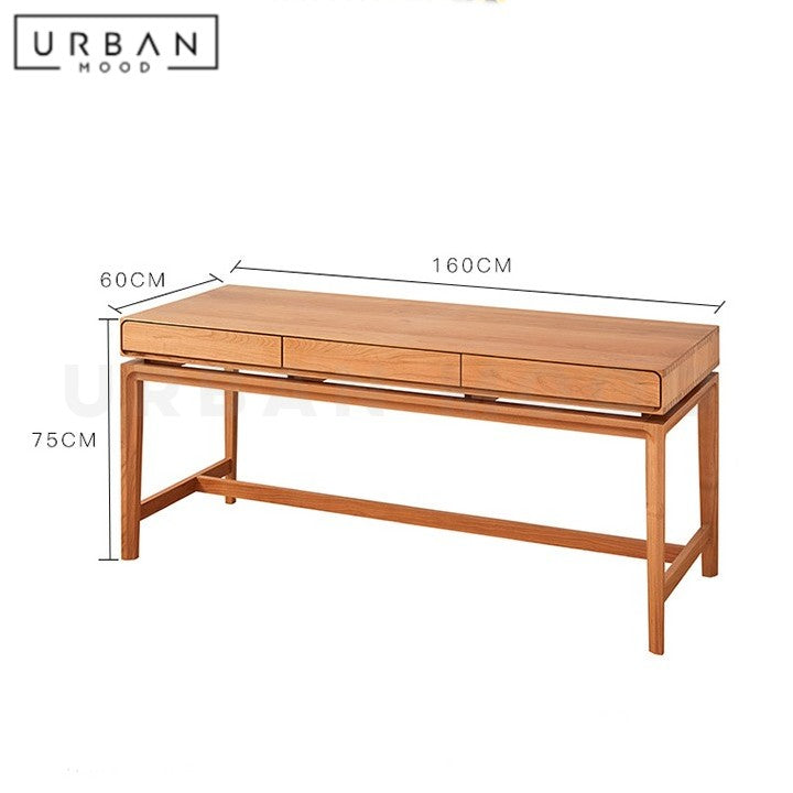 LEFER Modern Solid Wood Study Desk