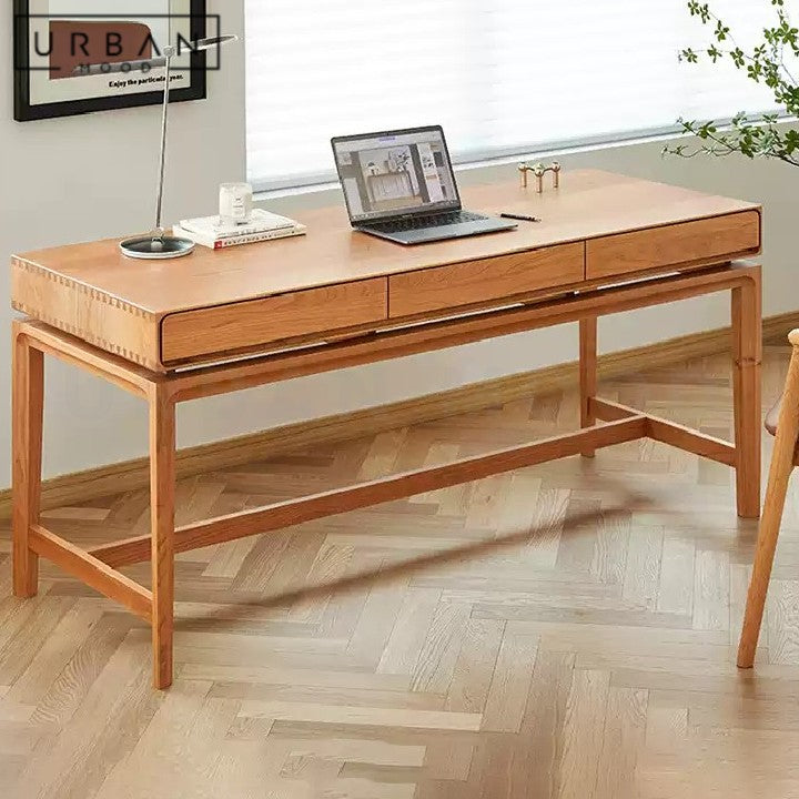 LEFER Modern Solid Wood Study Desk