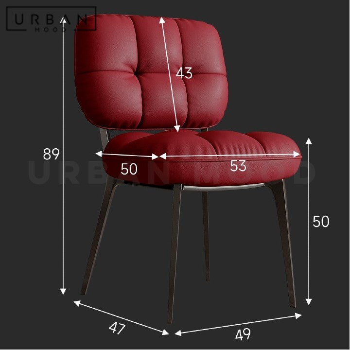 LEFEVRE Modern Leather Dining Chair
