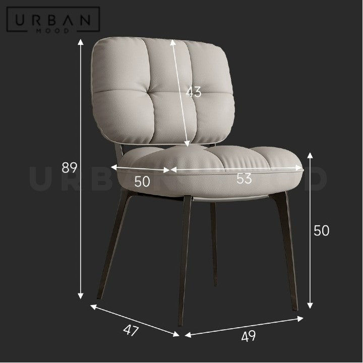 LEFEVRE Modern Leather Dining Chair