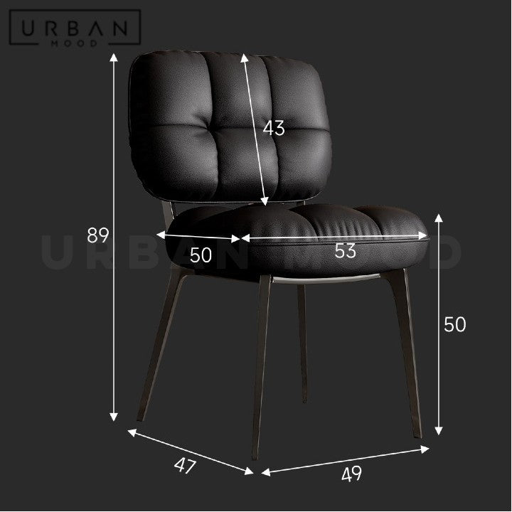 LEFEVRE Modern Leather Dining Chair