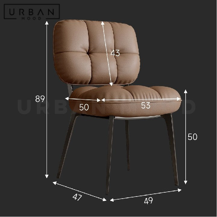 LEFEVRE Modern Leather Dining Chair