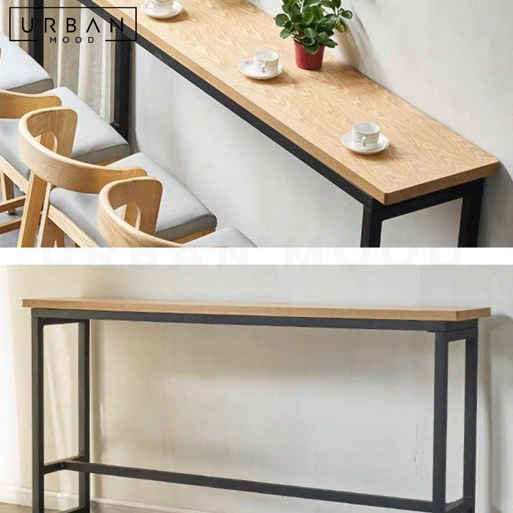 LEVIS Japandi Solid Wood Bar Table