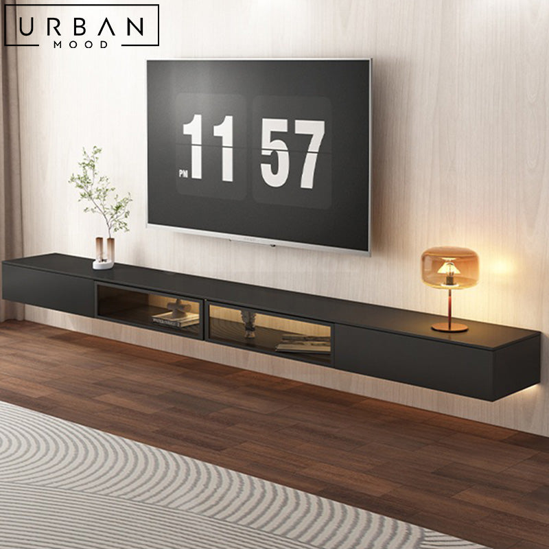 87 Inch Floating Console LENO Modern Floating TV Console – Urban Mood