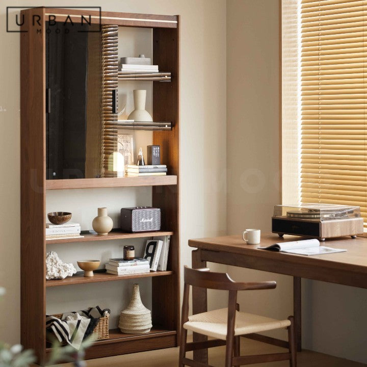 LEONID Modern Solid Wood Display Shelf