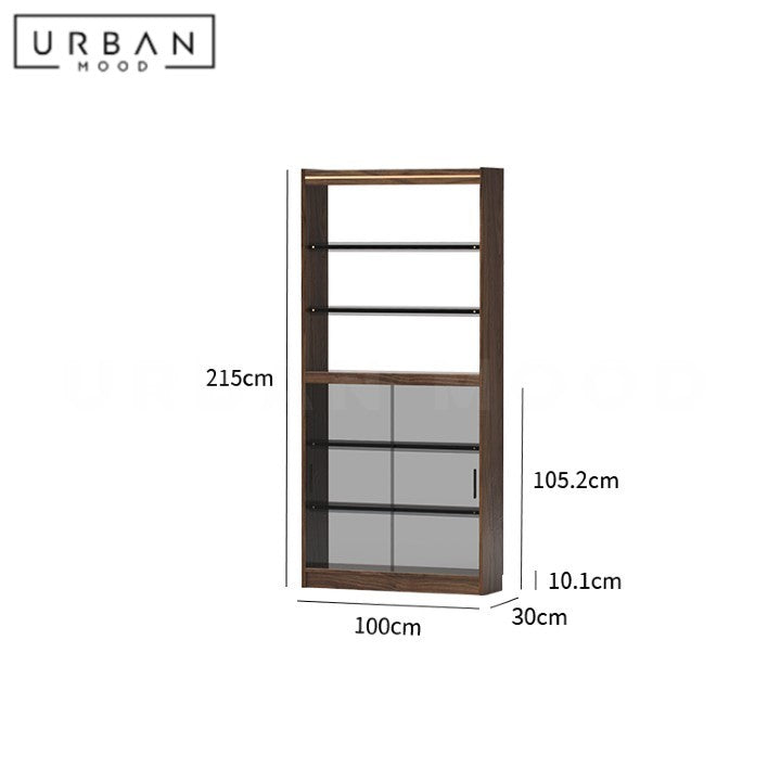 LEONID Modern Solid Wood Display Shelf