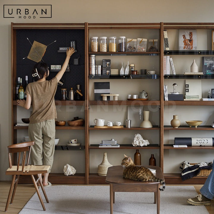 LEONID Modern Solid Wood Display Shelf