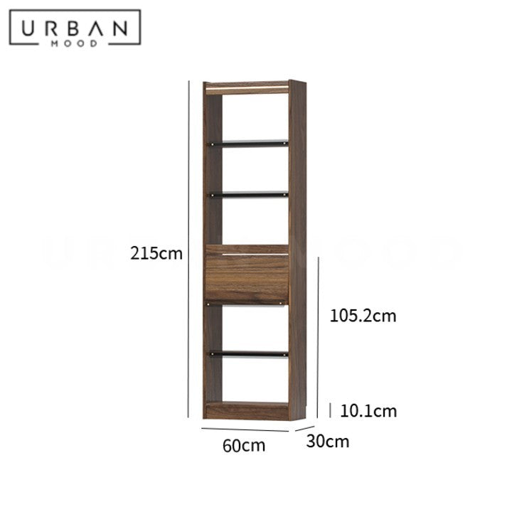 LEONID Modern Solid Wood Display Shelf