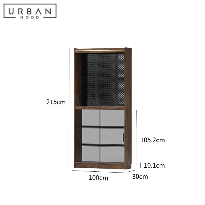 LEONID Modern Solid Wood Display Shelf