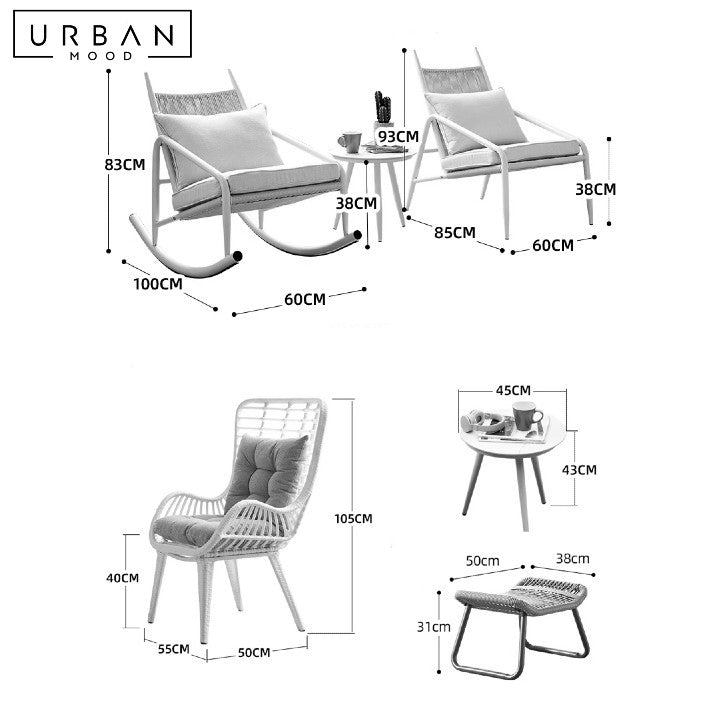 LESAGE Modern Rattan Leisure Chair