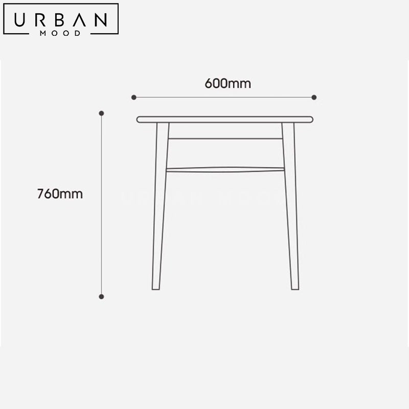 LESSI Japandi Solid Wood Study Table