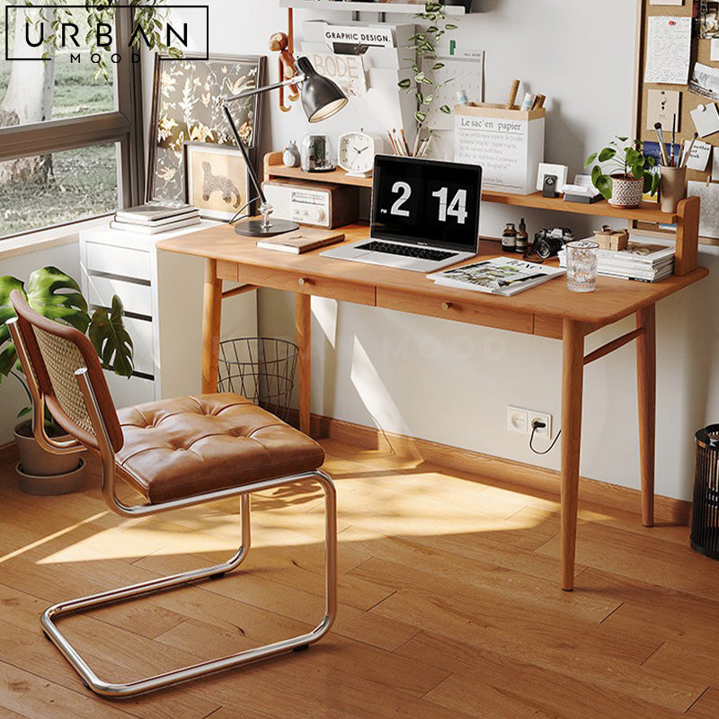 Lessi Design LESSI Japandi Solid Wood Study Table – Urban Mood