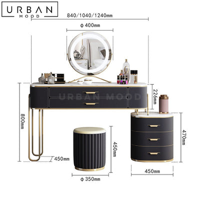 LESTO Modern Vanity Table Set