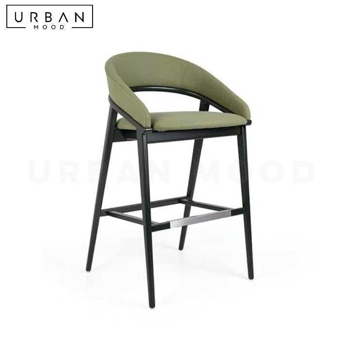 LEUNG Modern Leather Bar Stool