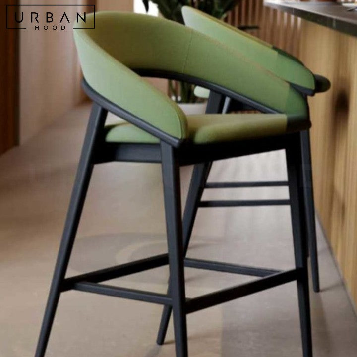 LEUNG Modern Leather Bar Stool