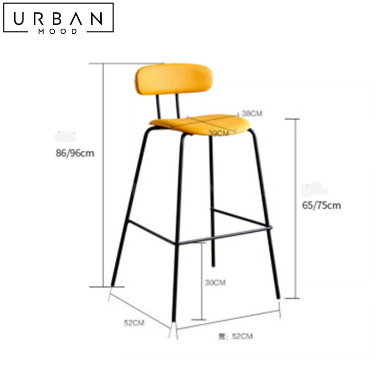 LEVA Modern Leather Bar Stool