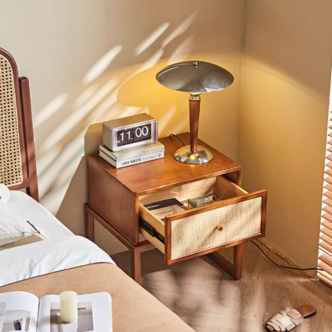 LEVORA Rattan Bedside Table - Urban Mood Singapore