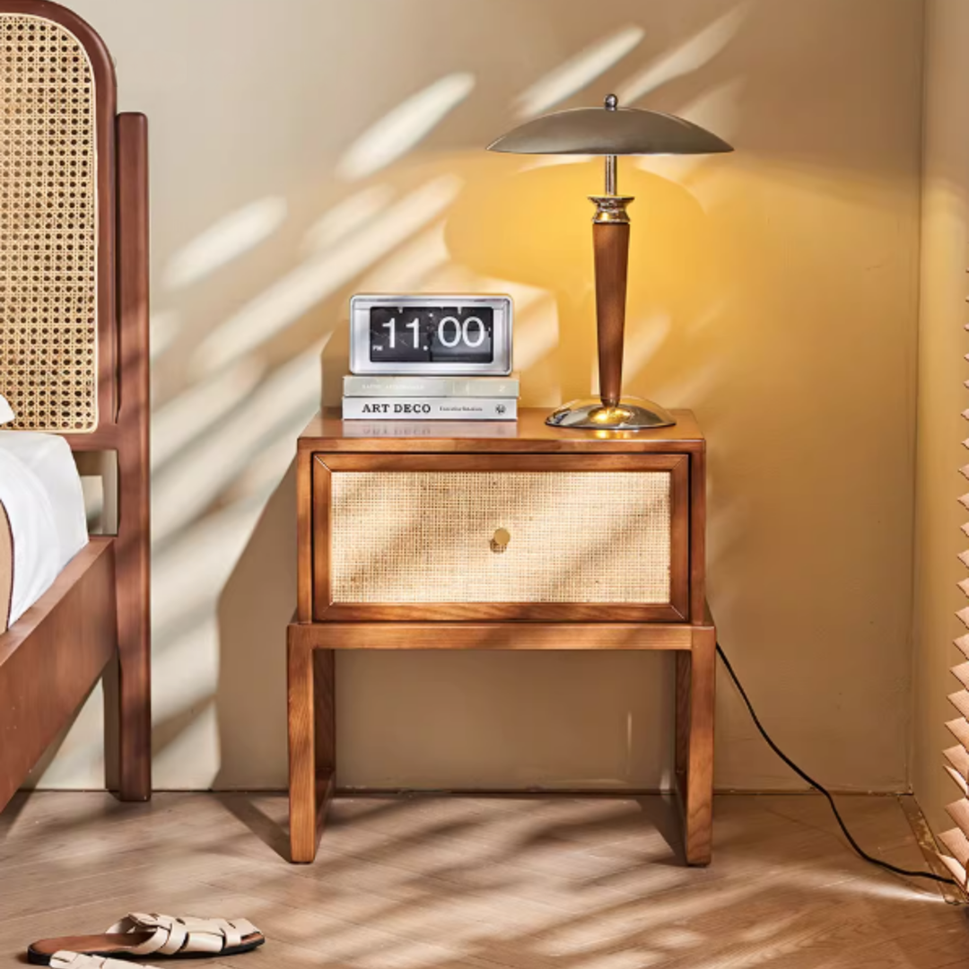 LEVORA Rattan Bedside Table - Urban Mood Singapore