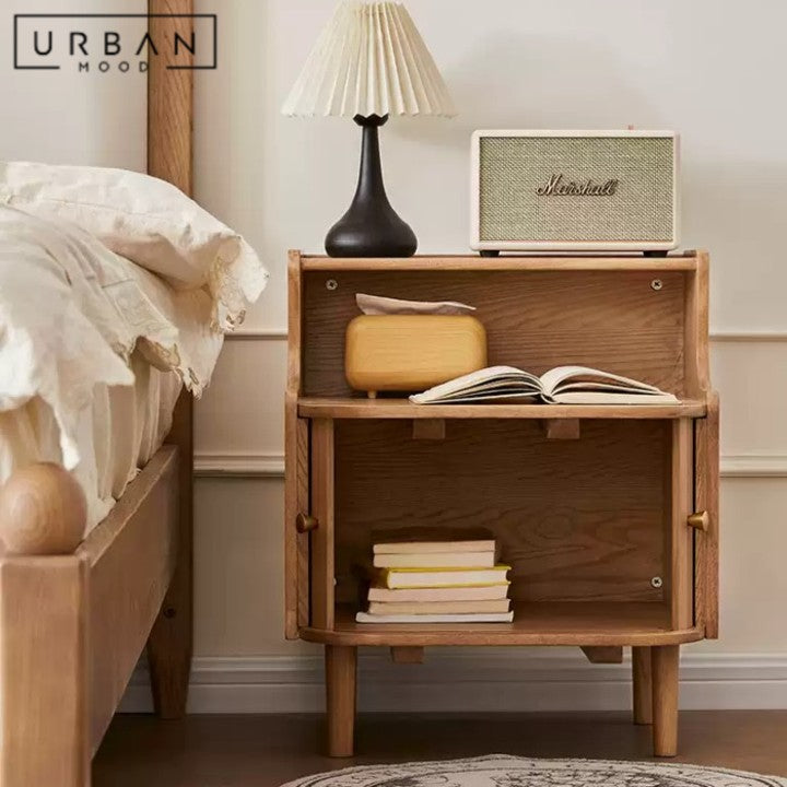 LEXAN Modern Solid Wood Bedside Table
