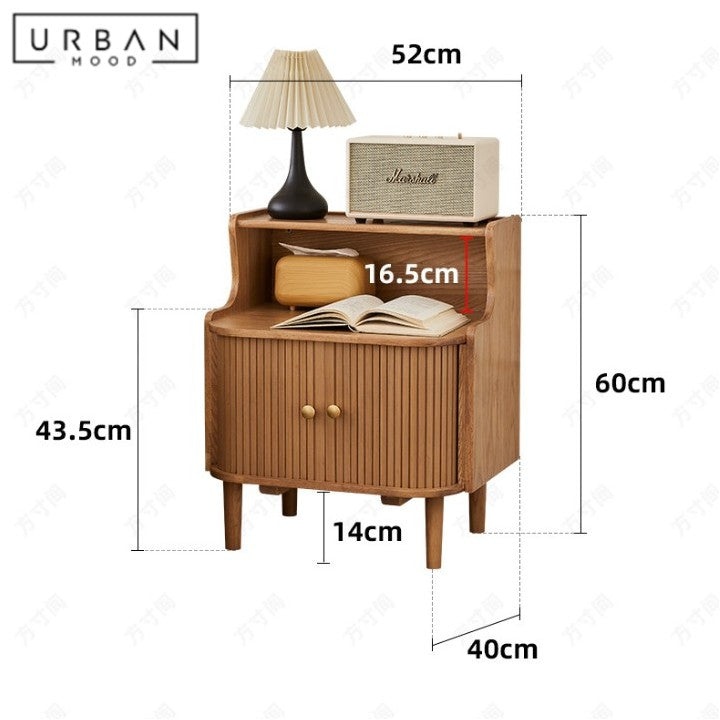 LEXAN Modern Solid Wood Bedside Table