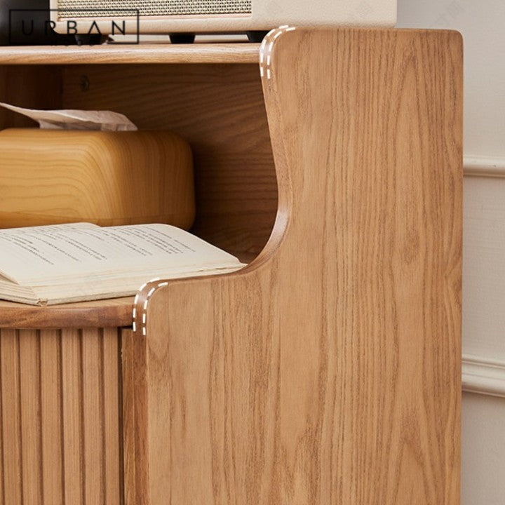 LEXAN Modern Solid Wood Bedside Table