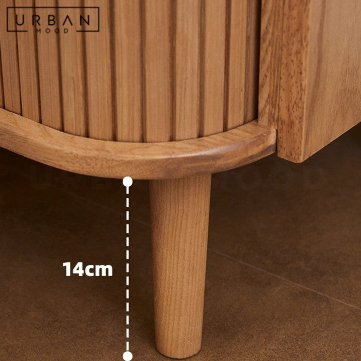 LEXAN Modern Solid Wood Bedside Table