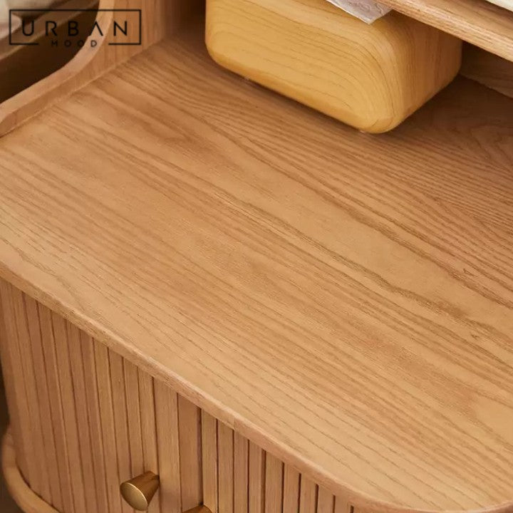 LEXAN Modern Solid Wood Bedside Table