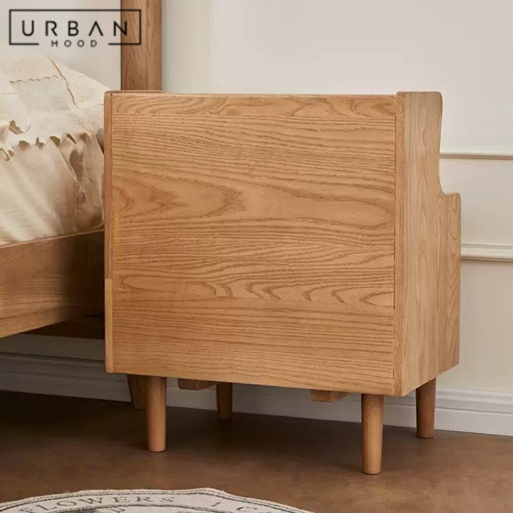 LEXAN Modern Solid Wood Bedside Table
