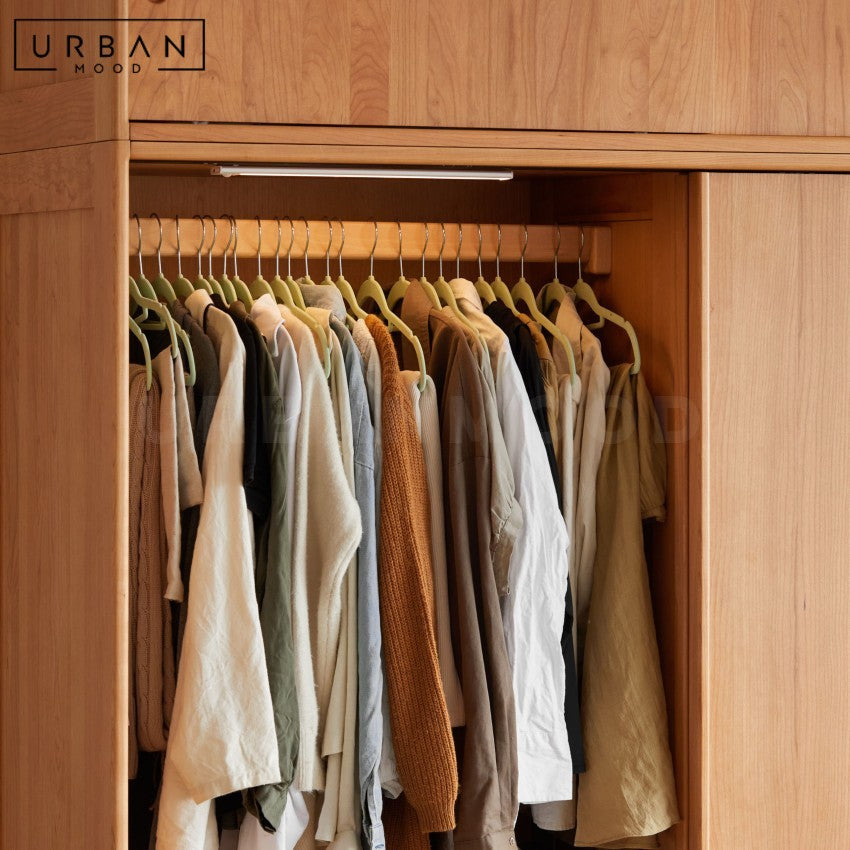 LEXA Japandi Solid Wood Wardrobe