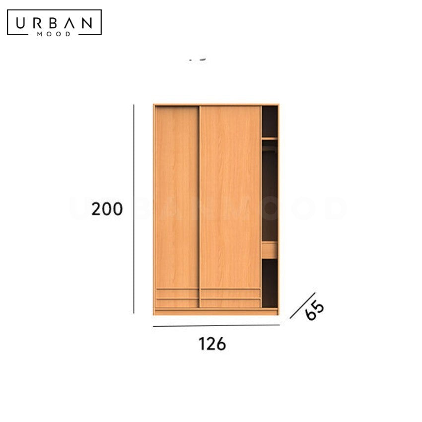 LEXA Japandi Solid Wood Wardrobe
