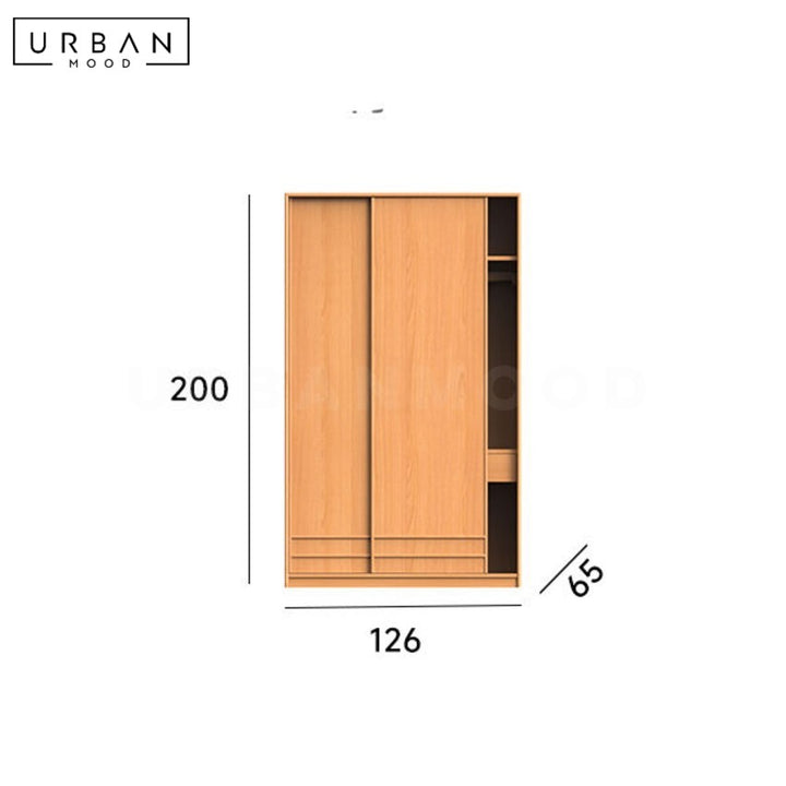 LEXA Japandi Solid Wood Wardrobe