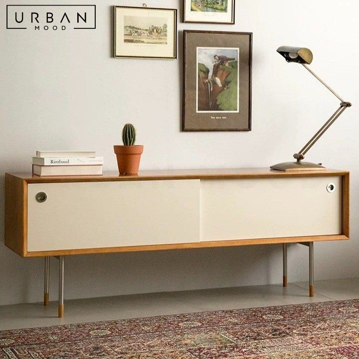 LIAO Scandinavian Solid Wood TV Console