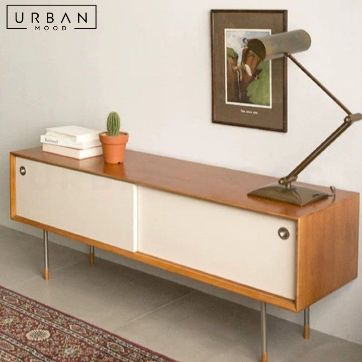 LIAO Scandinavian Solid Wood TV Console