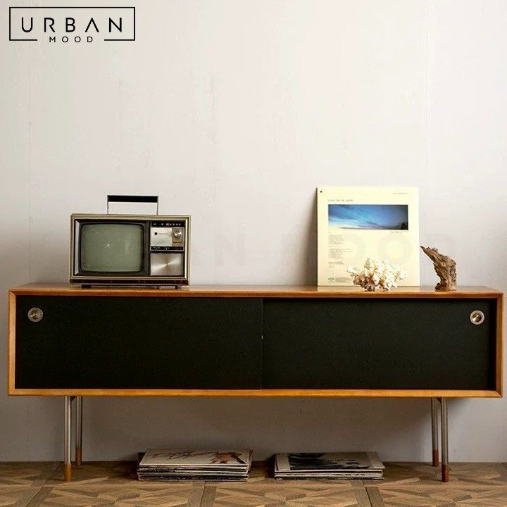 LIAO Scandinavian Solid Wood TV Console