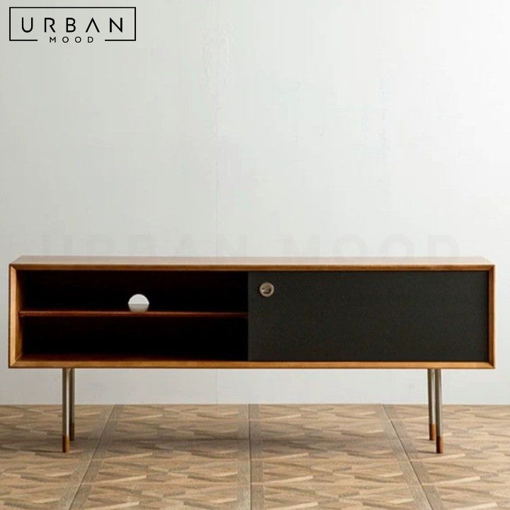 LIAO Scandinavian Solid Wood TV Console