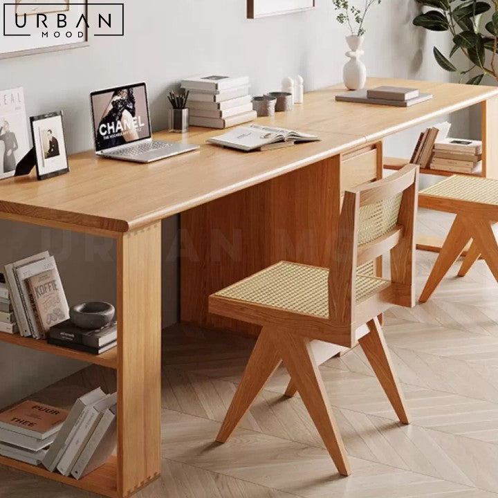 LICHO Scandinavian Solid Wood Study Table