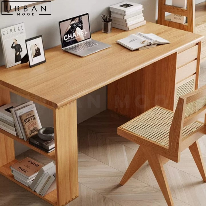 LICHO Scandinavian Solid Wood Study Table