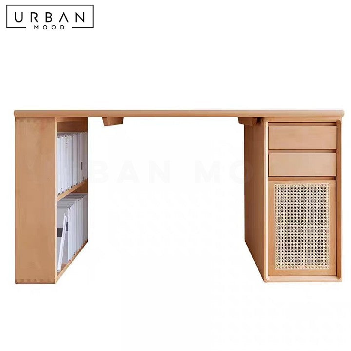 LICHO Scandinavian Solid Wood Study Table