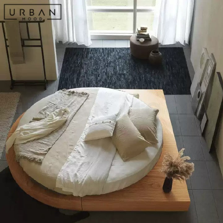 LIESON Japandi Round Tatami Bedframe