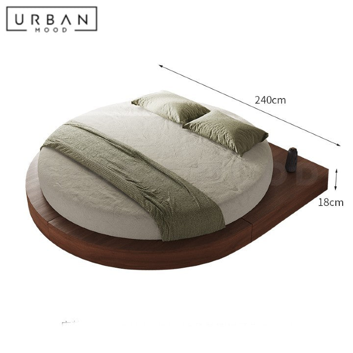 LIESON Japandi Round Tatami Bedframe