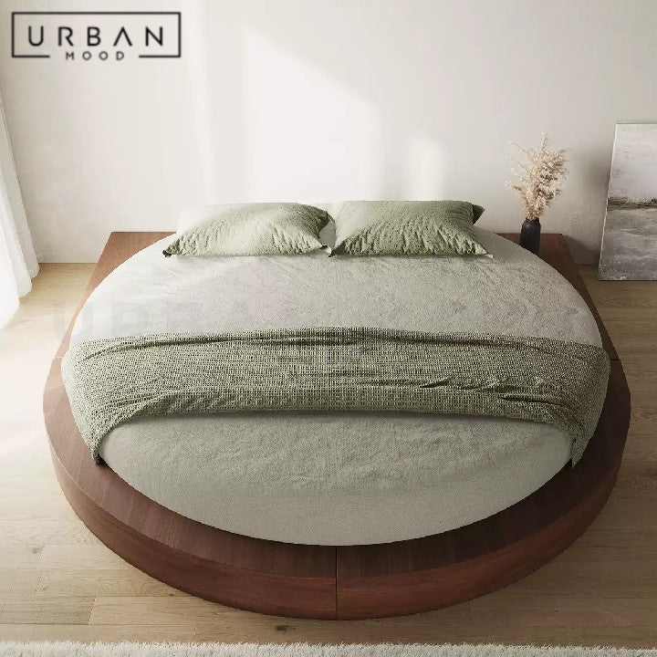 LIESON Japandi Round Tatami Bedframe