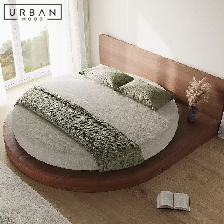 LIESON Japandi Round Tatami Bedframe