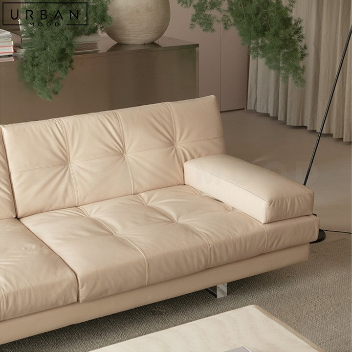 LIGIA Minimalist Leather Sofa