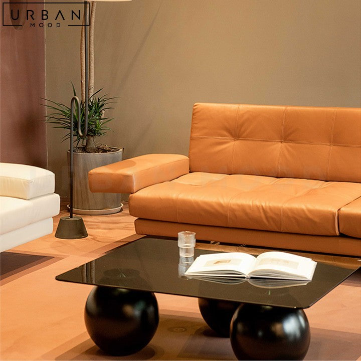 LIGIA Minimalist Leather Sofa