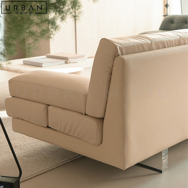 LIGIA Minimalist Leather Sofa