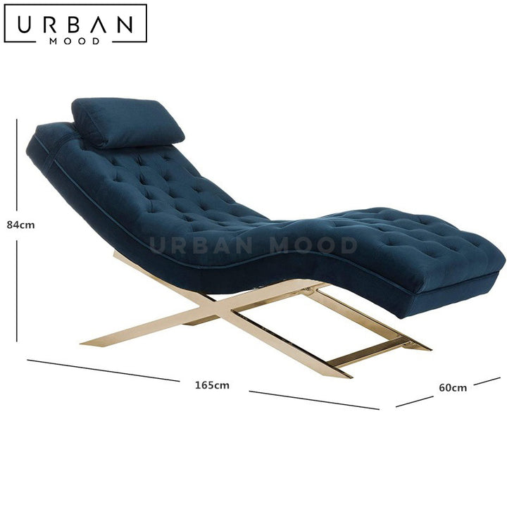 LILIA Modern Velvet Chaise Lounge