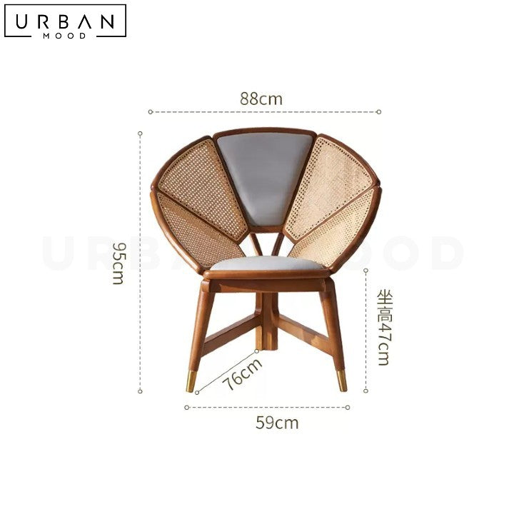 LILIAN Vintage Rattan Lounge Chair