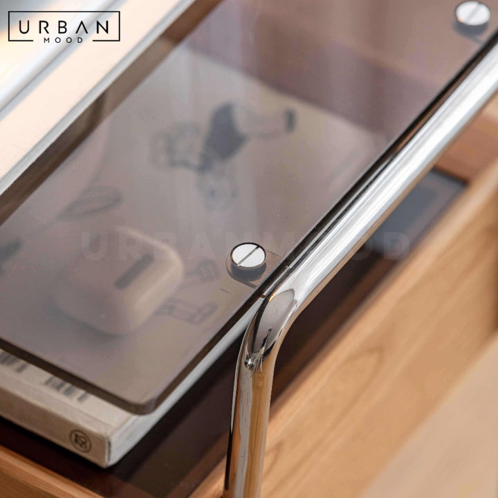 LILIES Modern Solid Wood Bedside Table