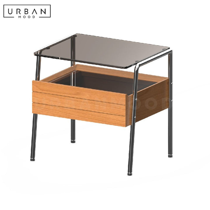 LILIES Modern Solid Wood Bedside Table